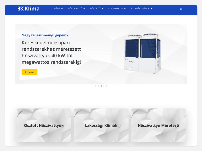 3K Klima - Webshop – képernyőkép