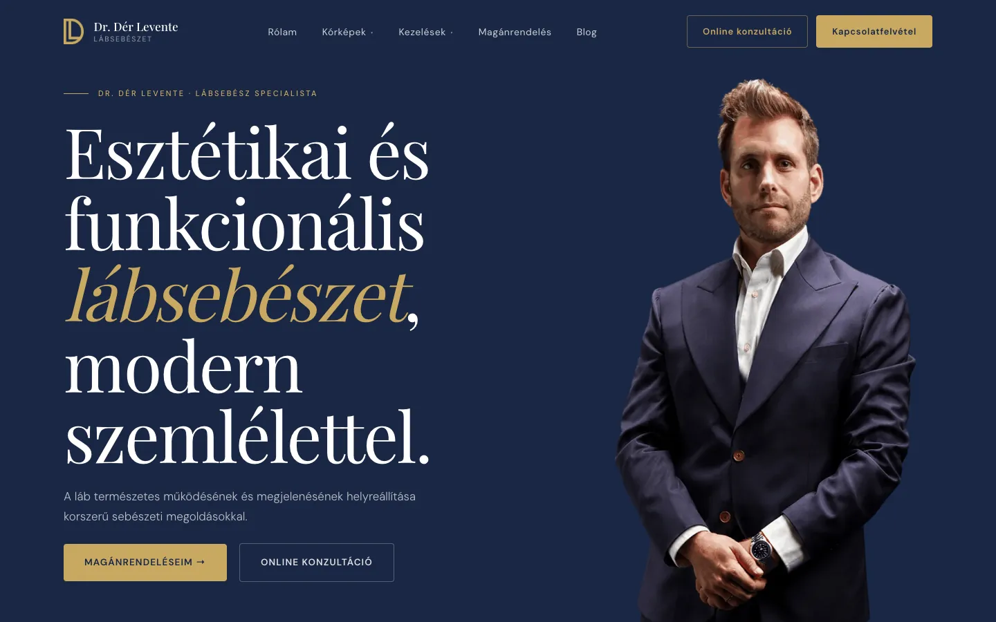 Dr. Dér Levente - Weboldal – képernyőkép